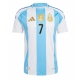 Argentina Rodrigo De Paul #7 Tricou Fotbal Replică Copa America 2024 Barbati Acasa